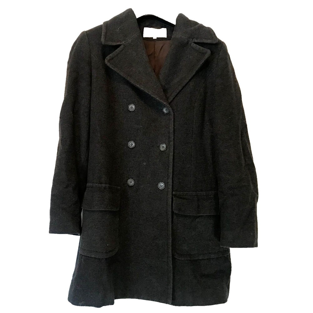 Hennes Collection Cashmere Wool Coat  Double Breasted Long EU 38 US 8 Gray
